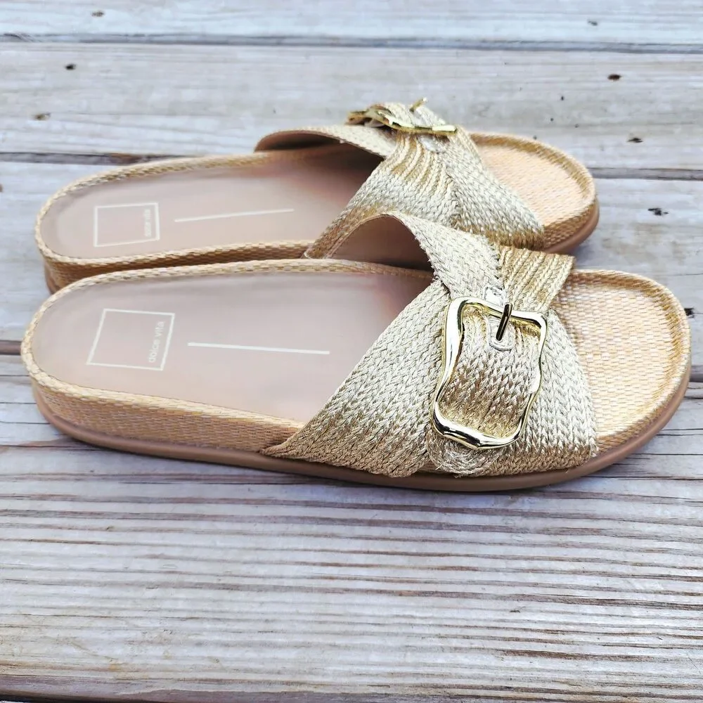 Dolce Vita Women's Sydnee Sandal Vanilla Gold Sz 10M